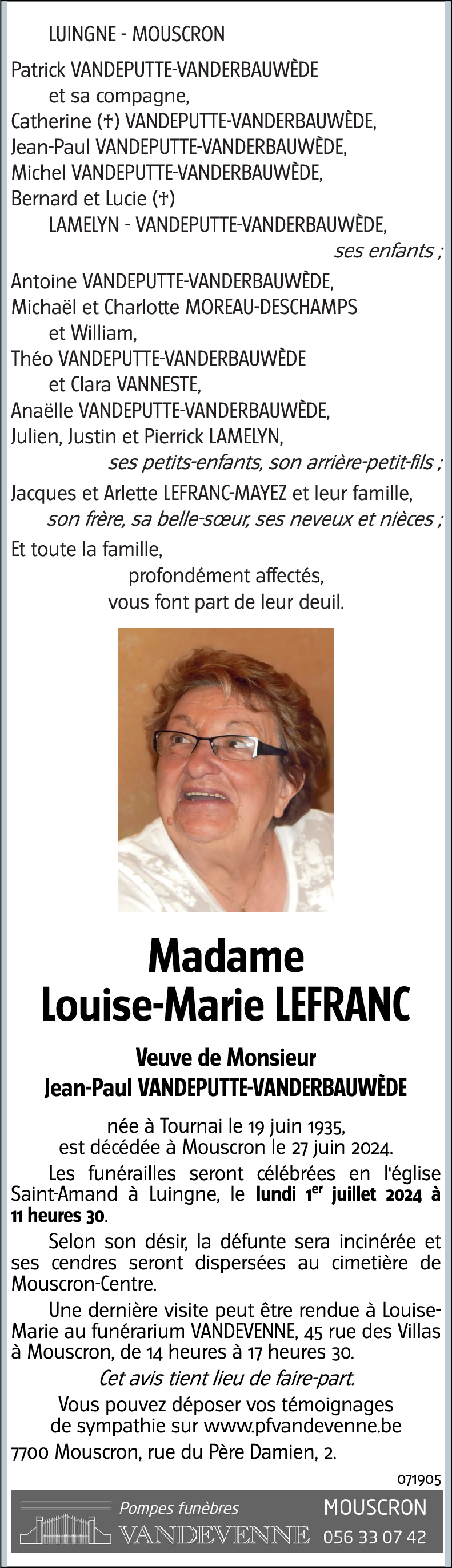 Louise-Marie LEFRANC
