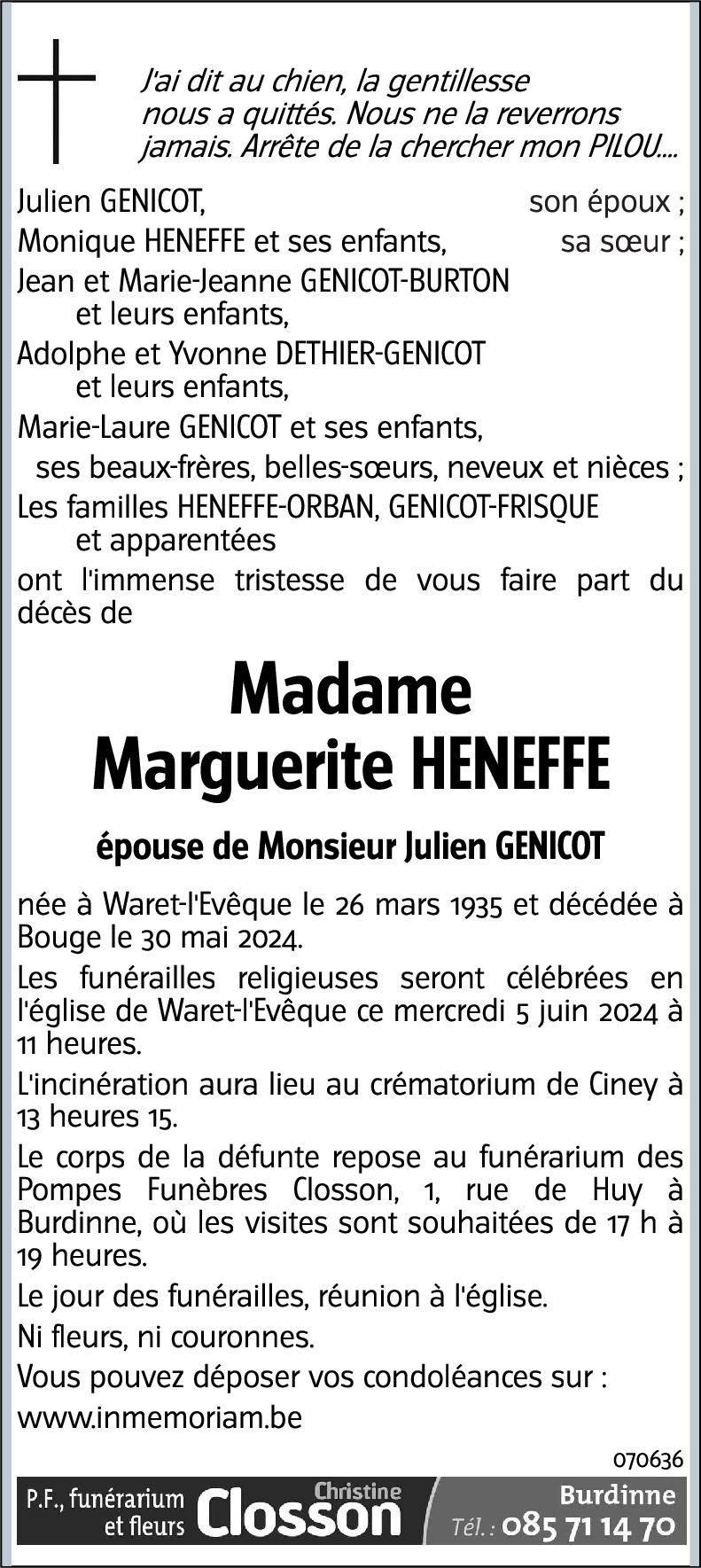 Marguerite HENEFFE