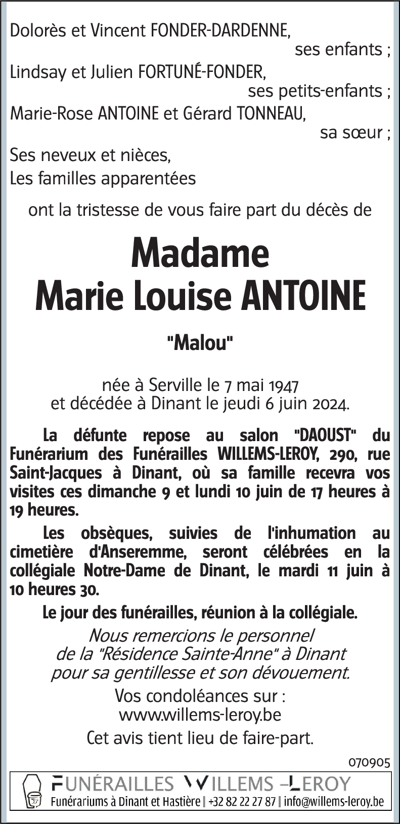 Marie Louise Antoine