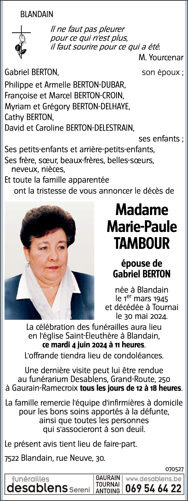 Marie-Paule TAMBOUR