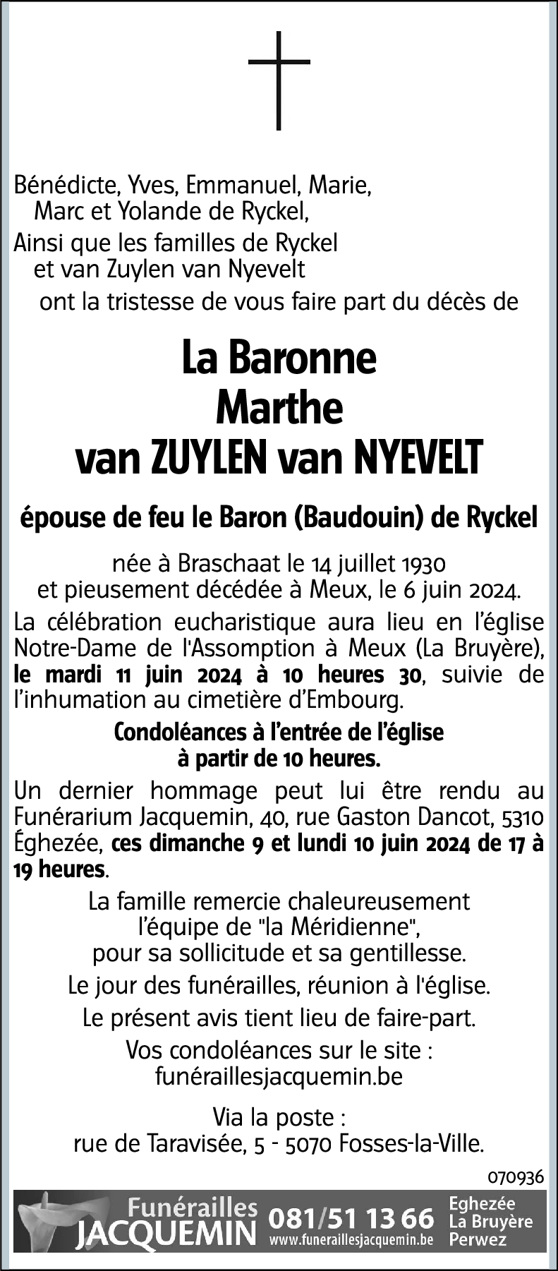 Marthe Van Zuylen Van Nyevelt