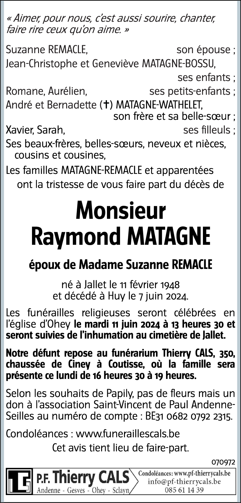 Raymond MATAGNE