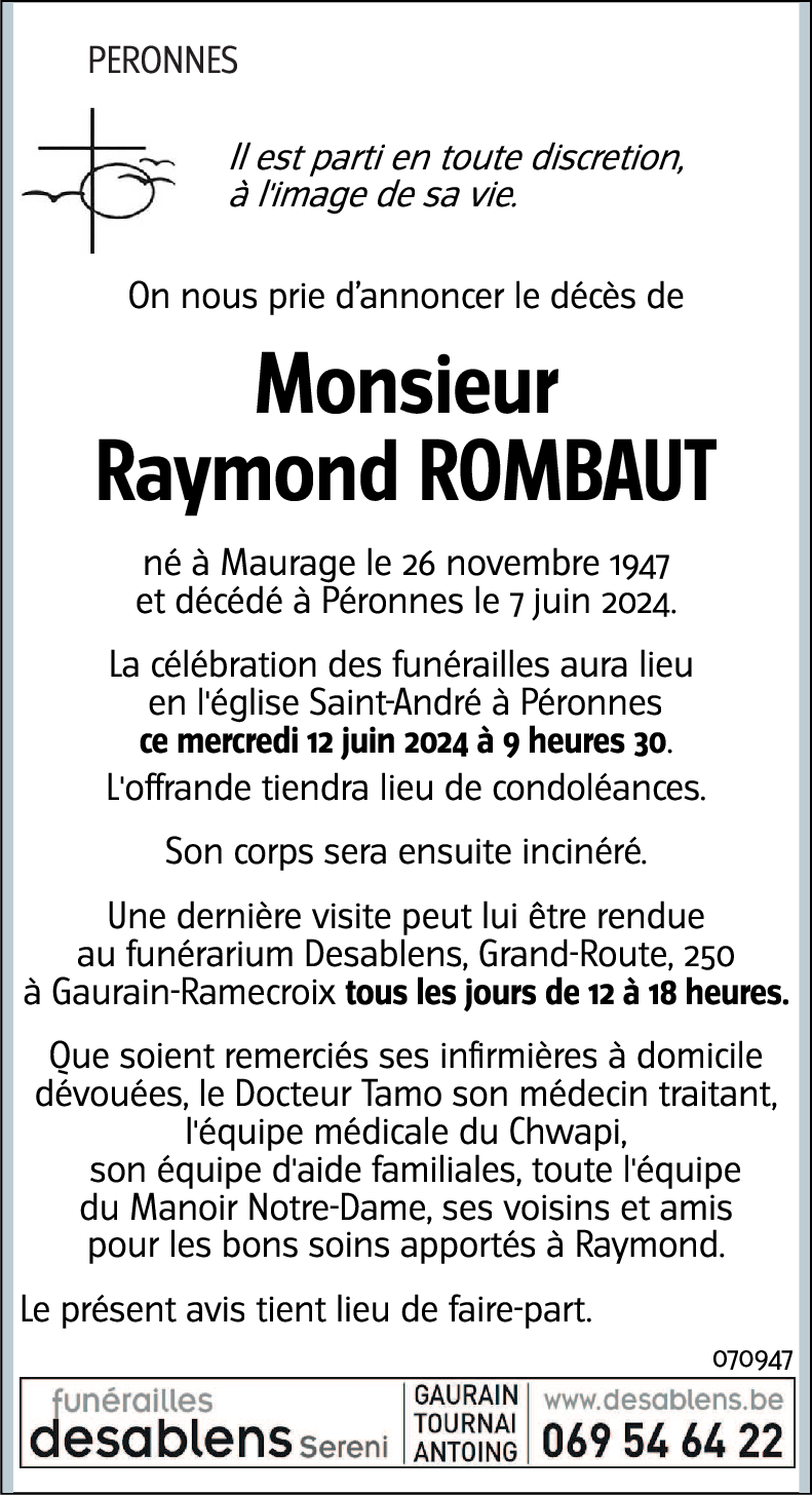Raymond ROMBAUT