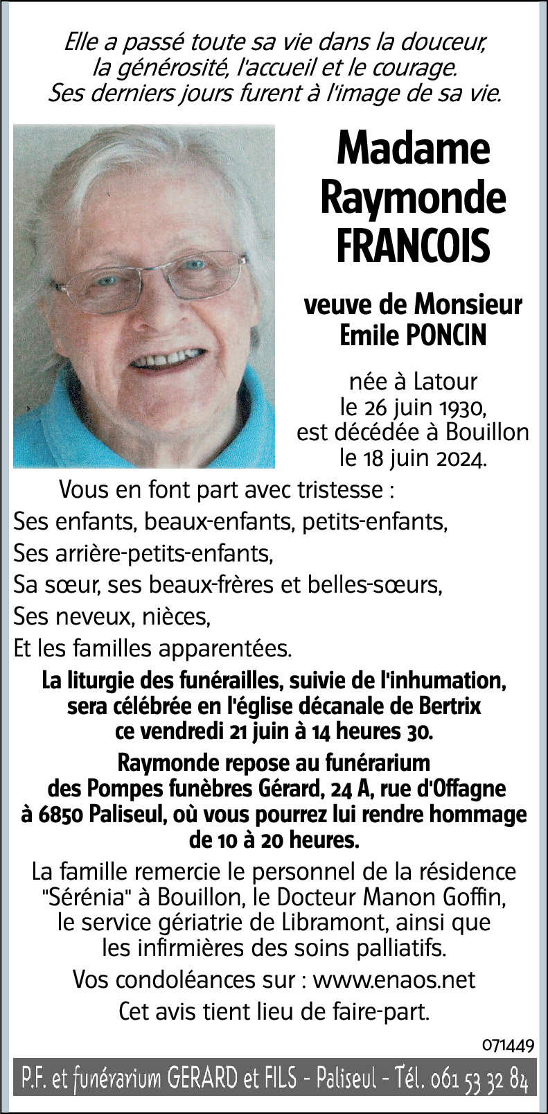 Raymonde FRANCOIS