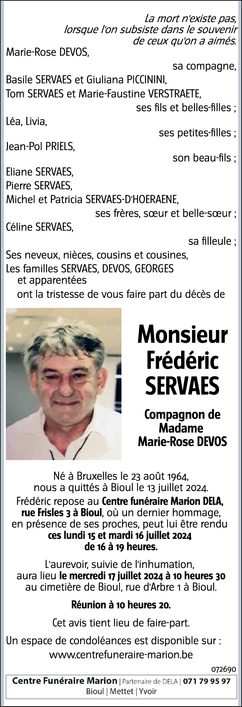 Frédéric SERVAES