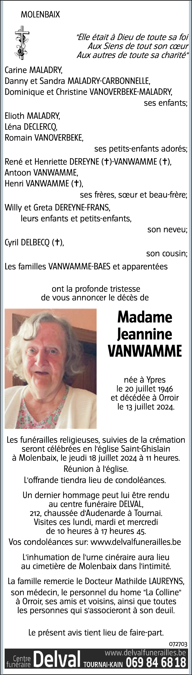 Jeannine VANWAMME