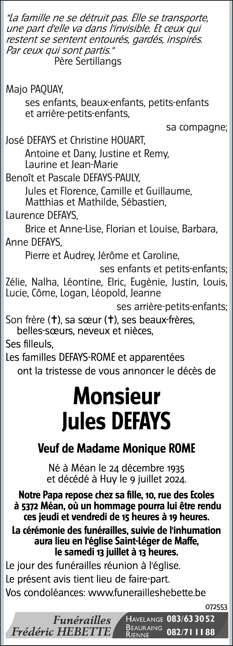 Jules DEFAYS