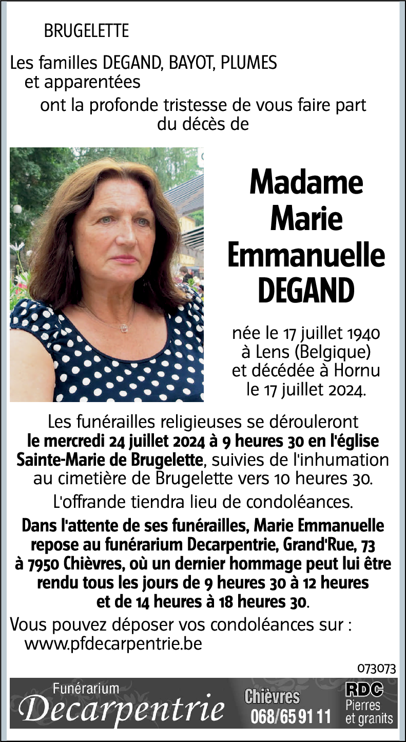 Marie Emmanuelle DEGAND