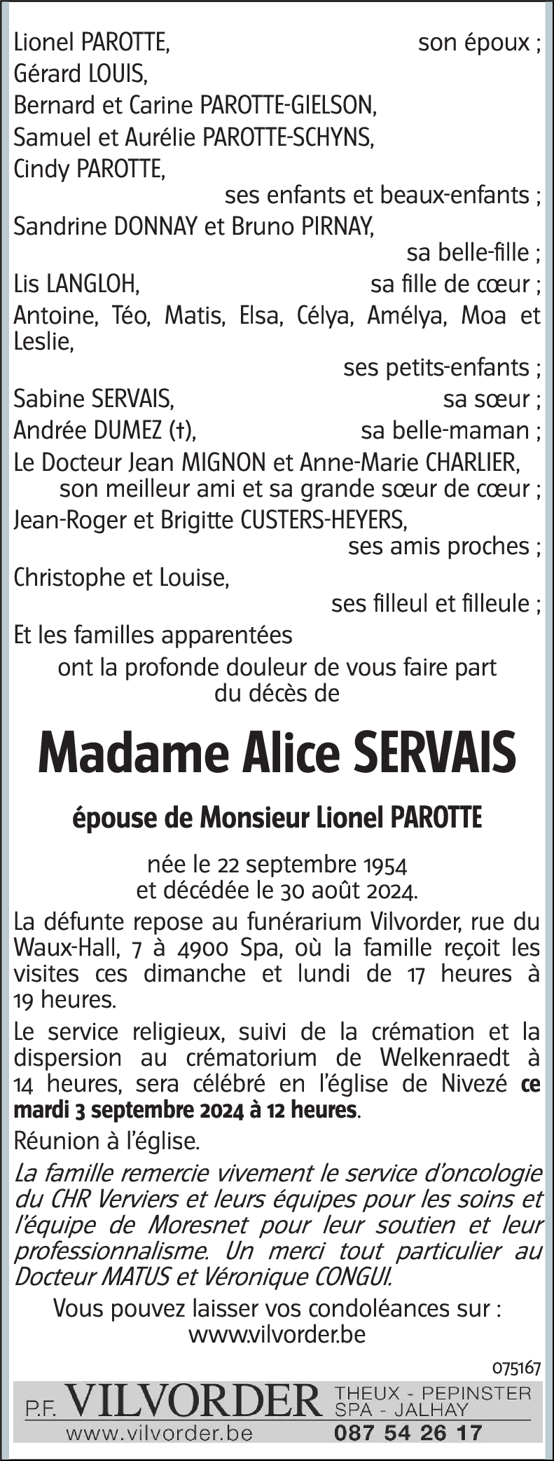 Alice SERVAIS