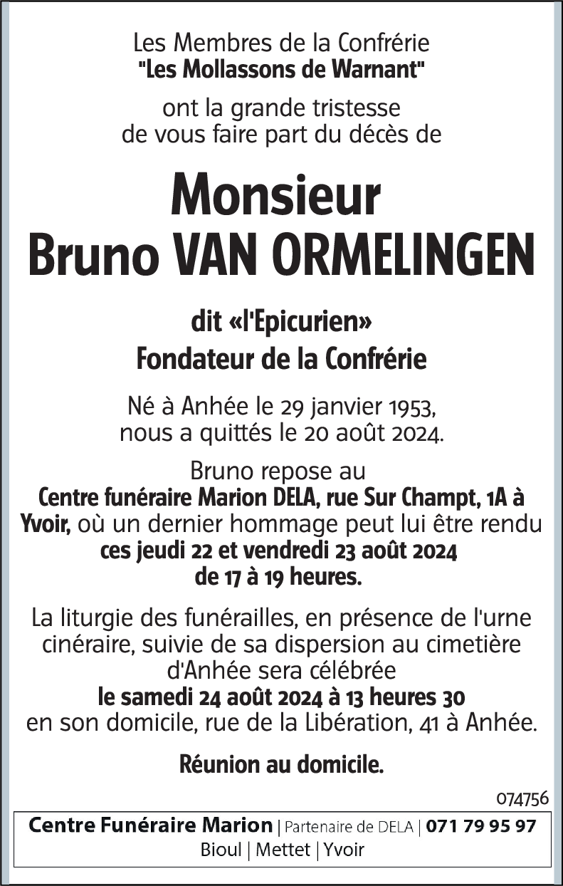 Bruno VAN ORMELINGEN