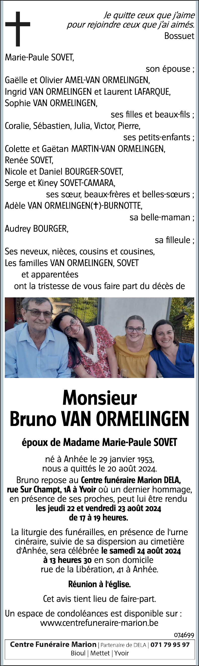 Bruno VAN ORMELINGEN