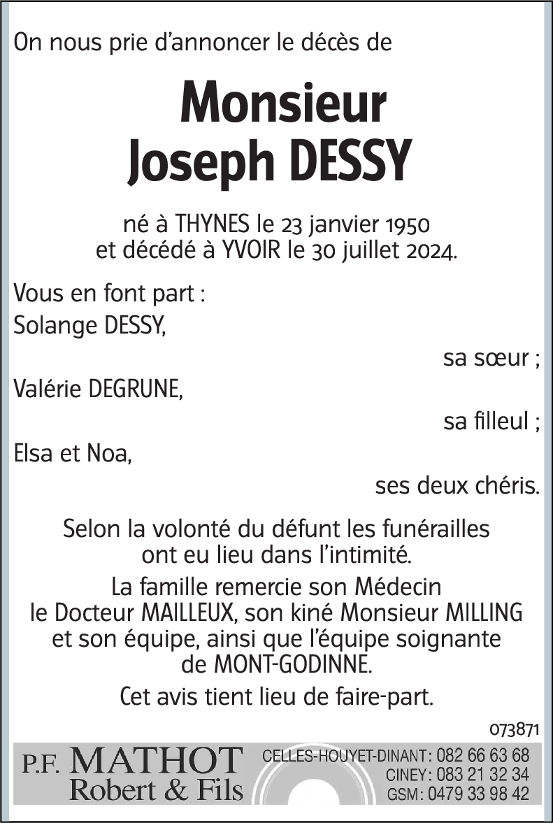 Joseph DESSY