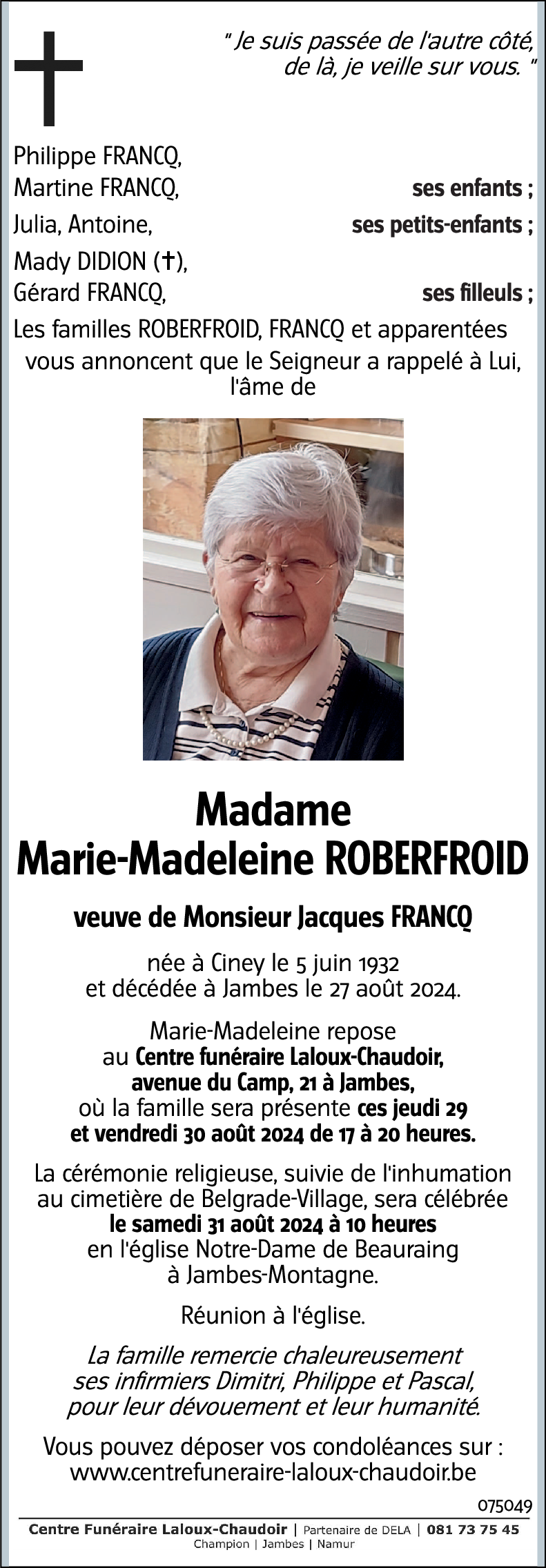 Marie-Madeleine ROBERFROID