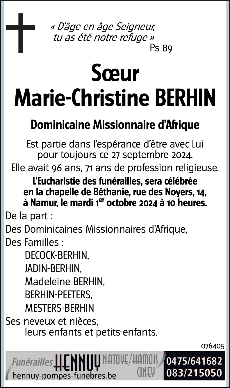 Marie-Christine BERHIN