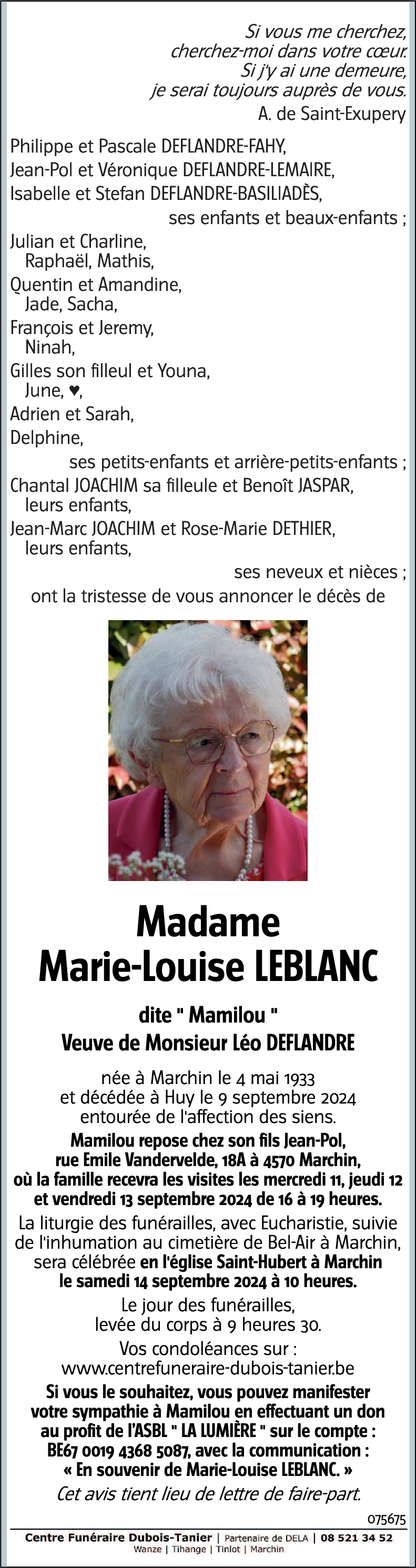 Marie-Louise LEBLANC