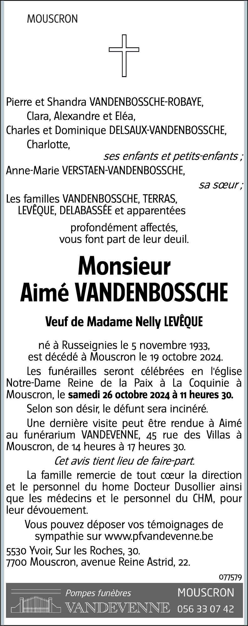 Aimé VANDENBOSSCHE
