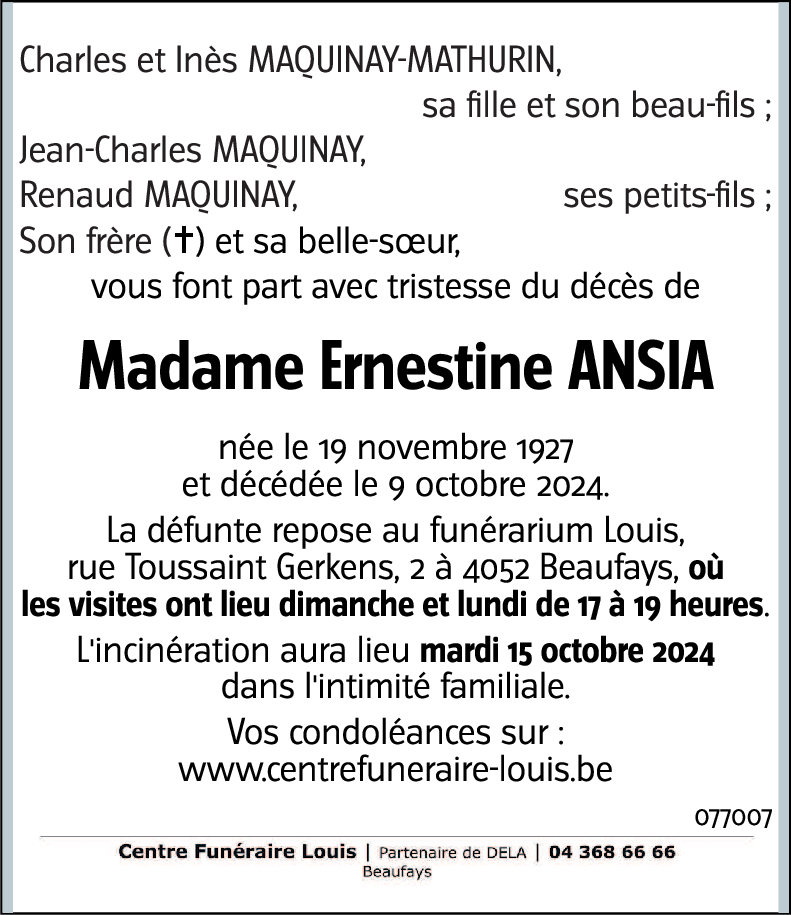 Ernestine ANSIA