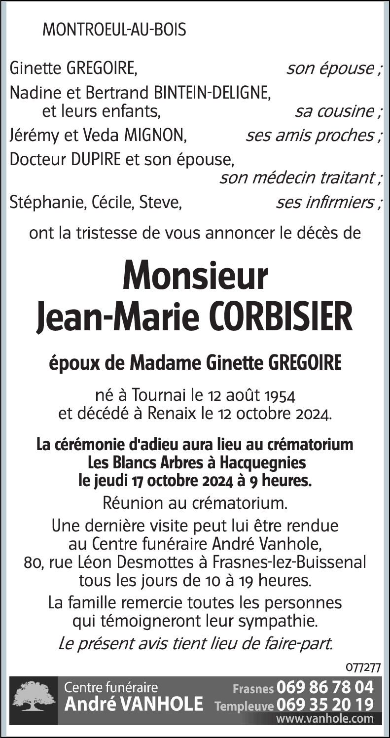 Jean-Marie CORBISIER