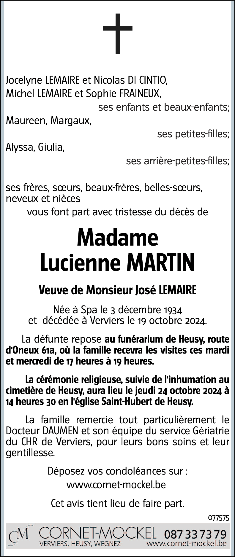 Lucienne MARTIN