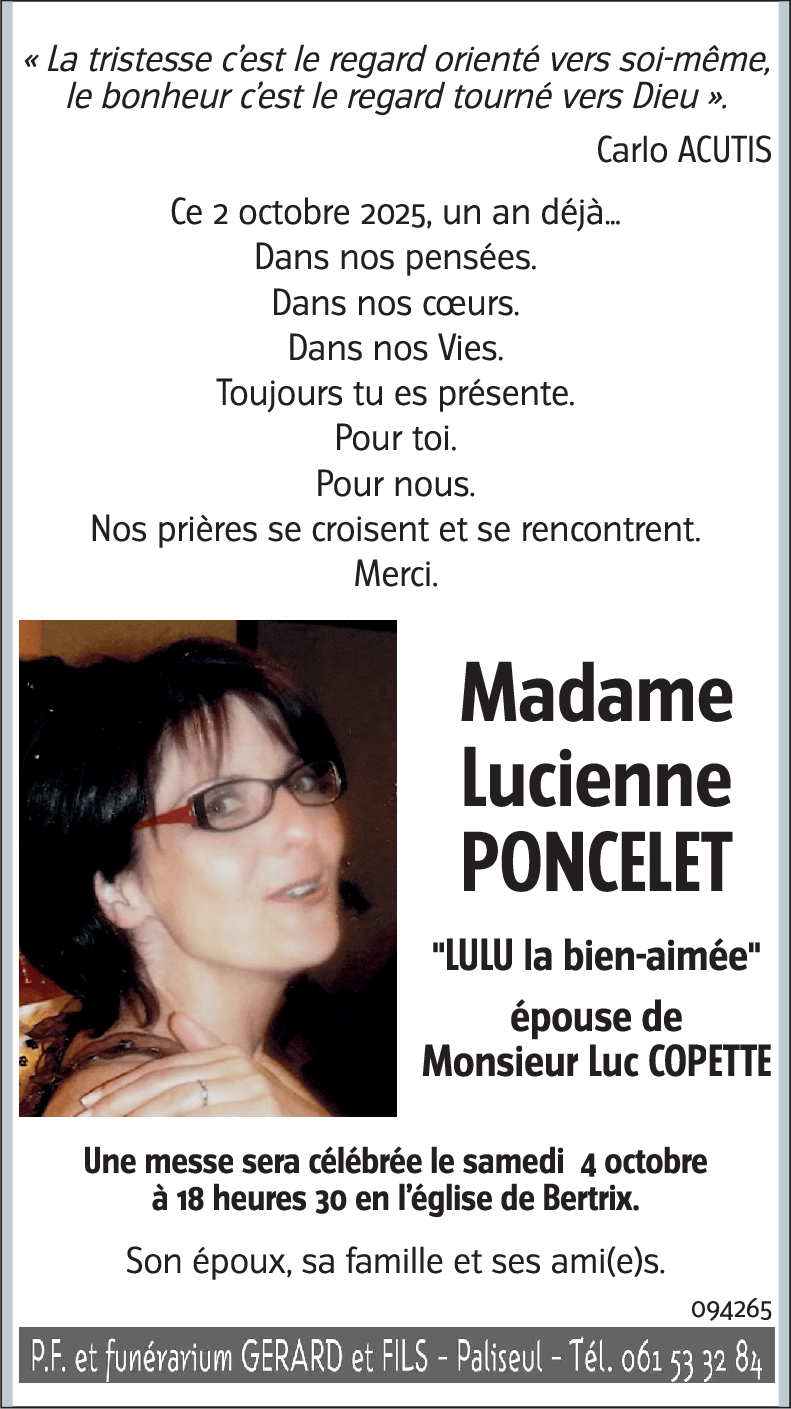 Lucienne PONCELET