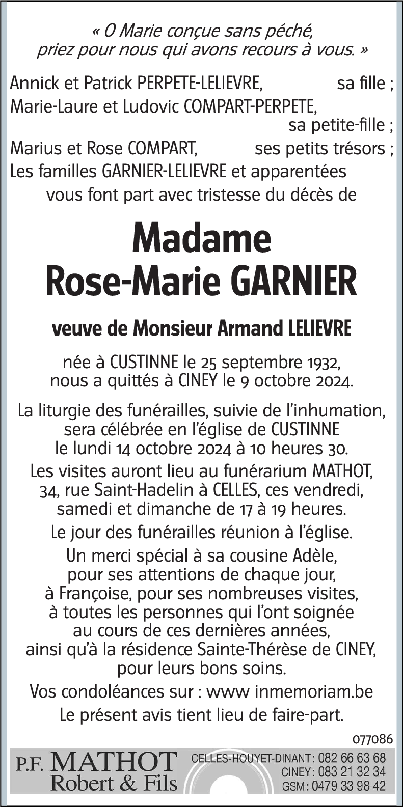Rose-Marie GARNIER