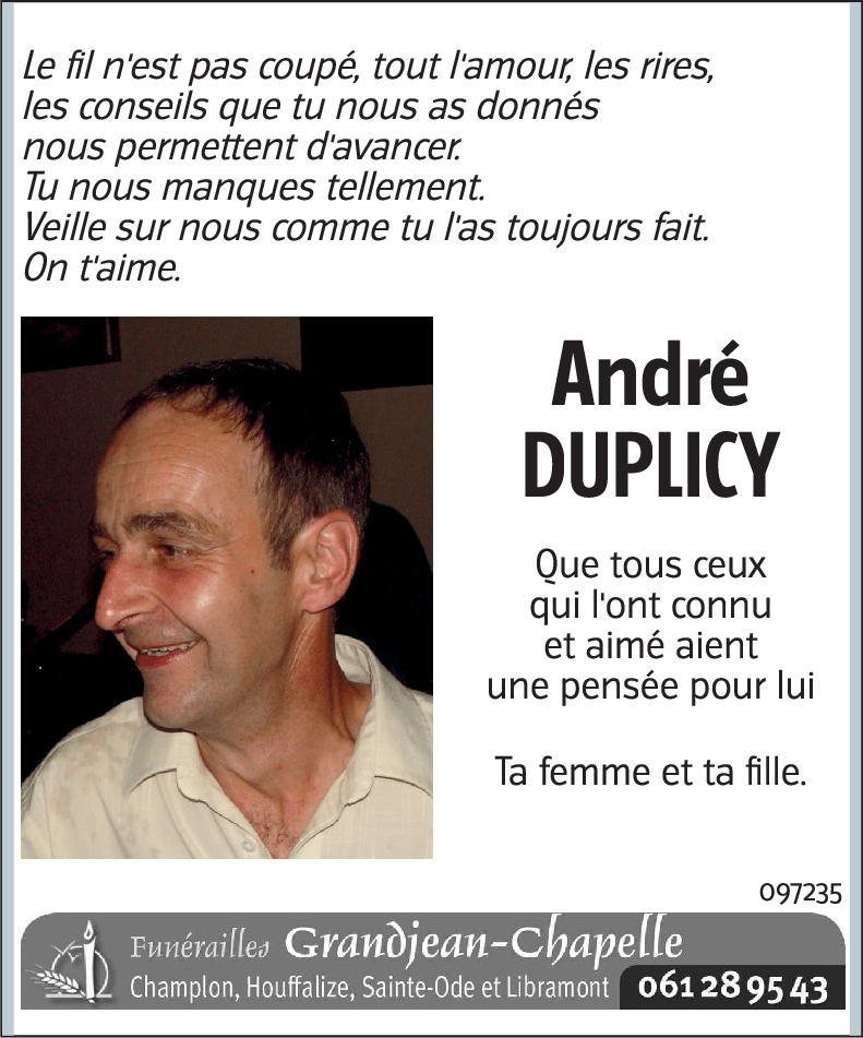 André DUPLICY