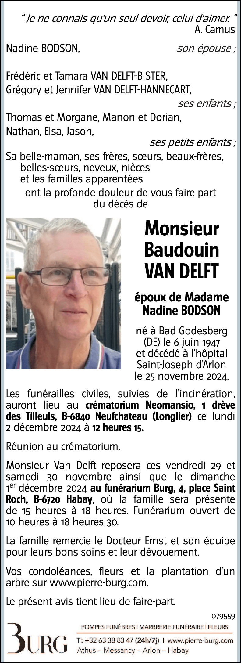 Baudouin VAN DELFT