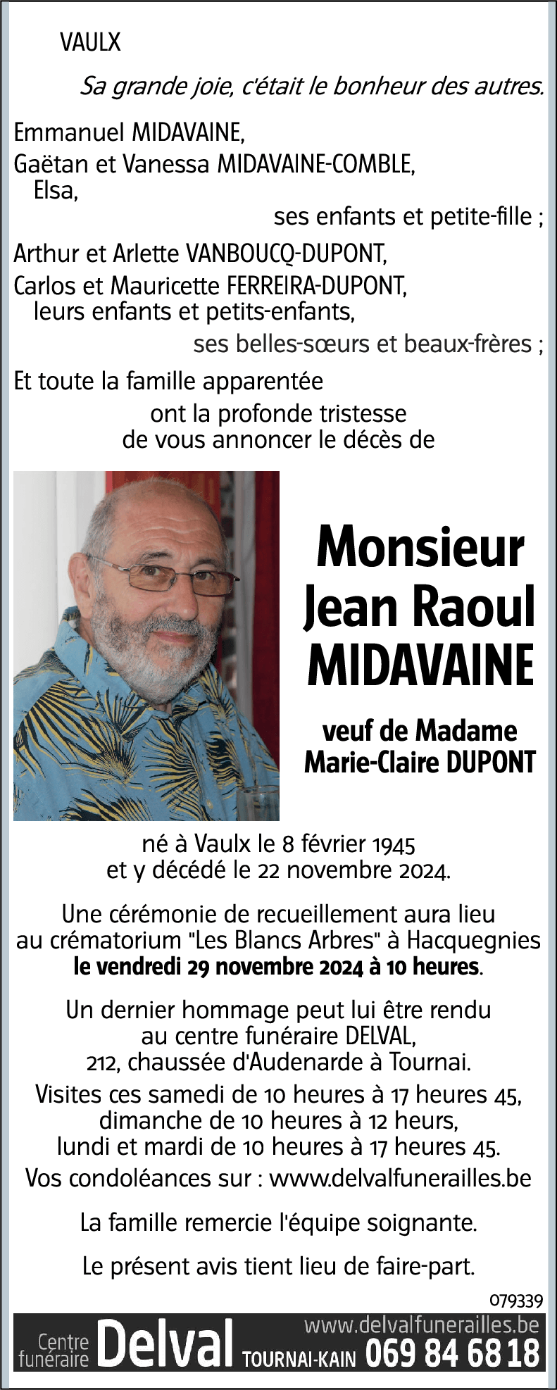 Jean Raoul MIDAVAINE