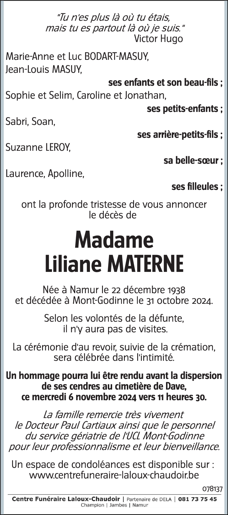 Liliane MATERNE