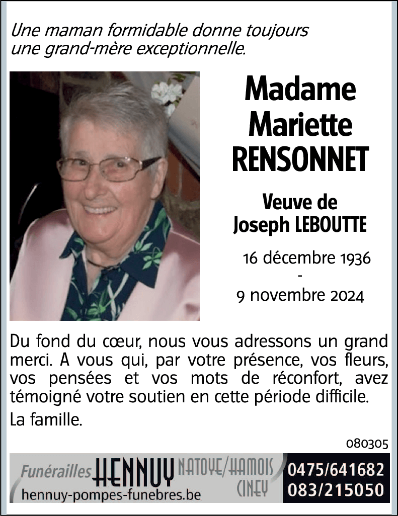 Mariette RENSONNET