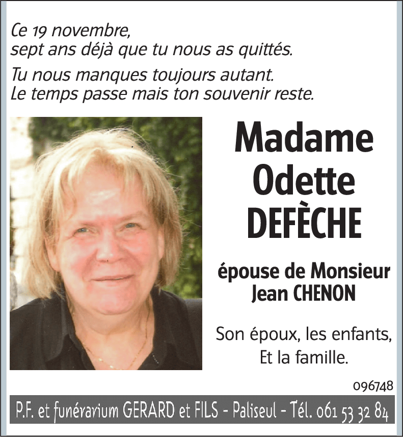 Odette DEFÈCHE