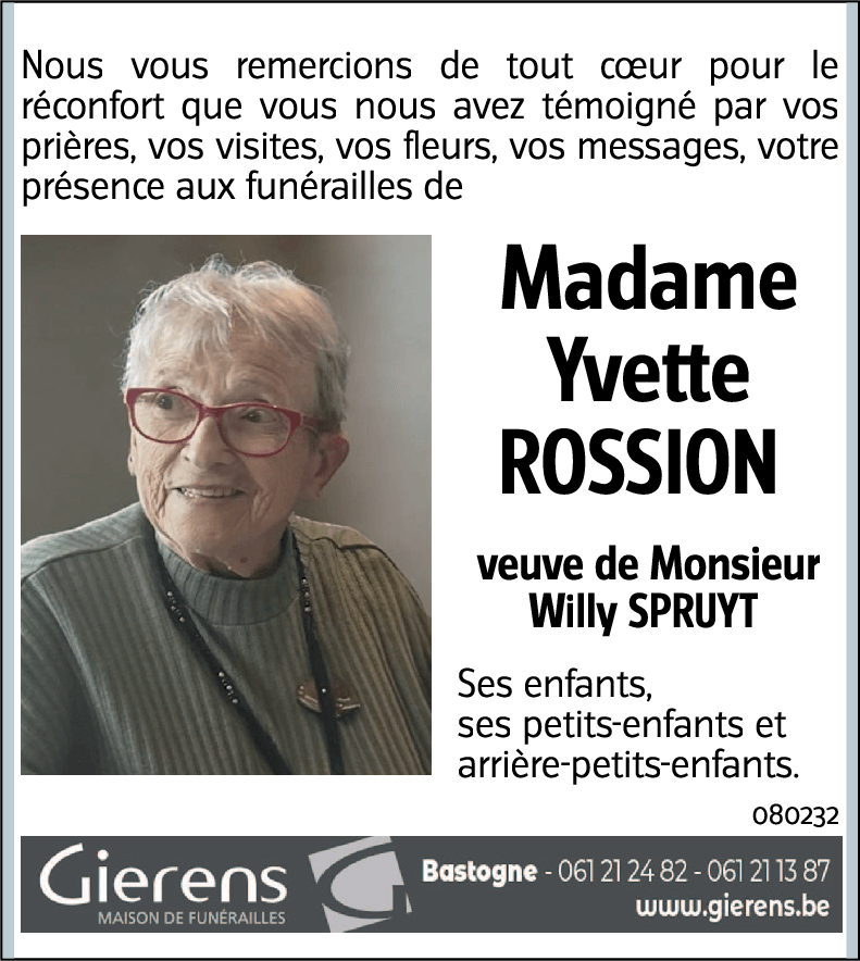 Yvette ROSSION