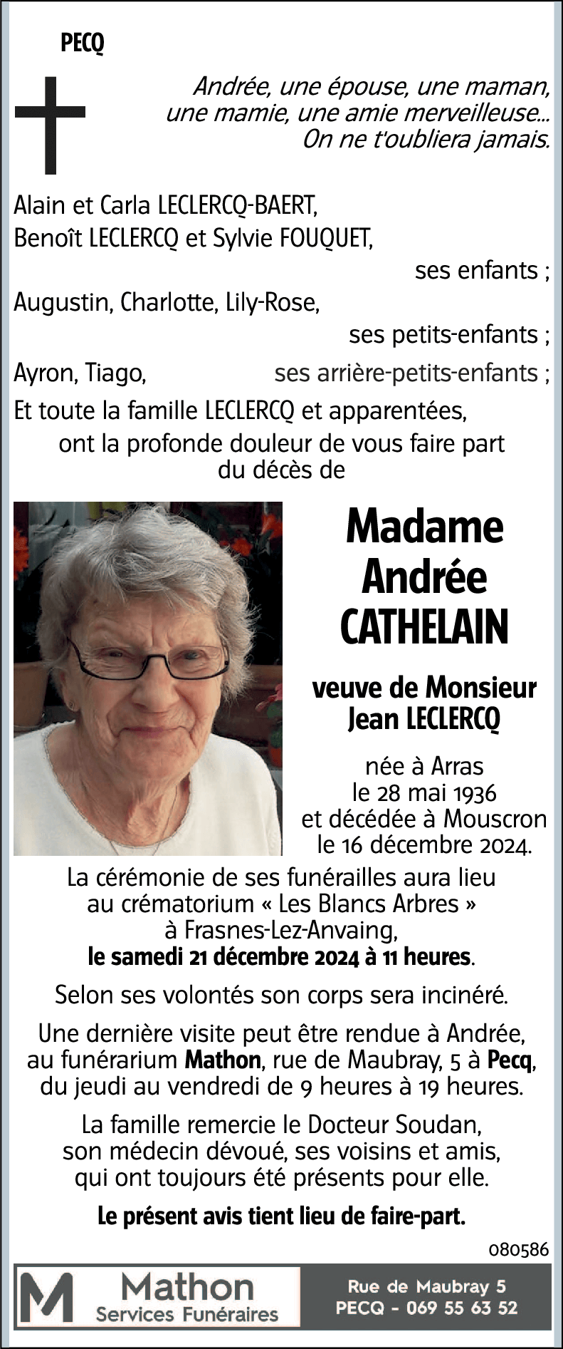 Andrée CATHELAIN