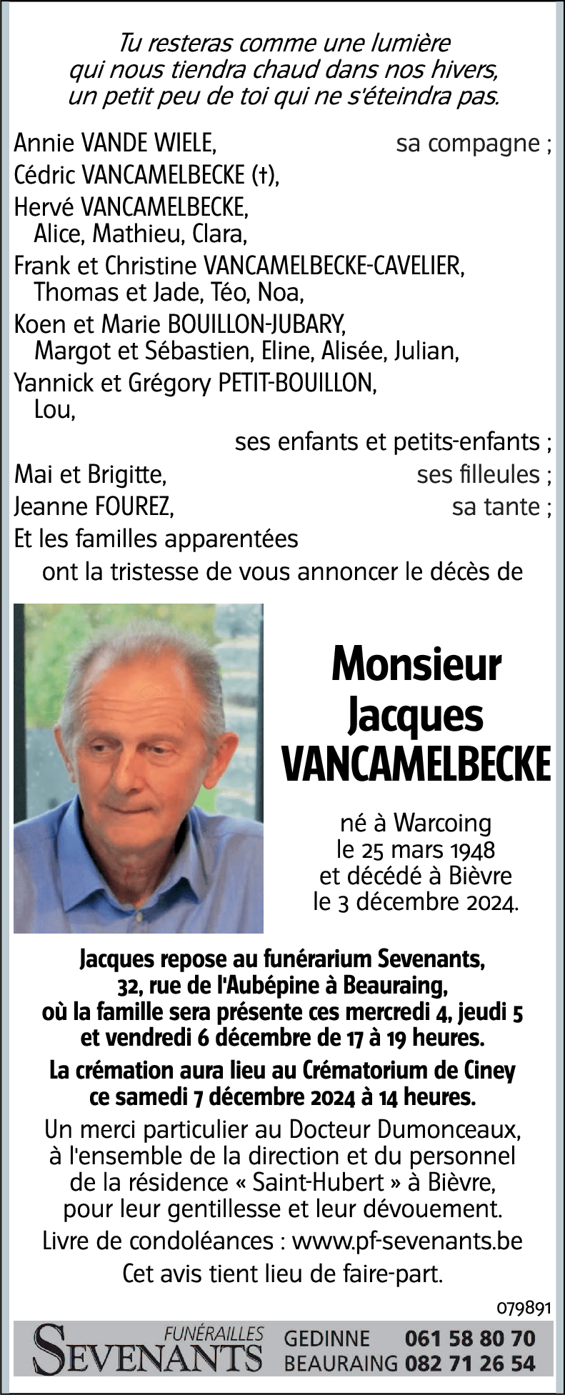 Jacques VANCAMELBECKE