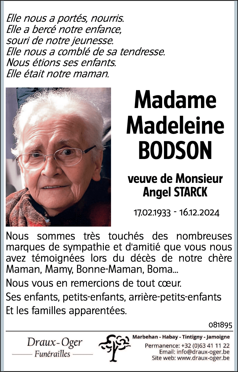 Madeleine BODSON