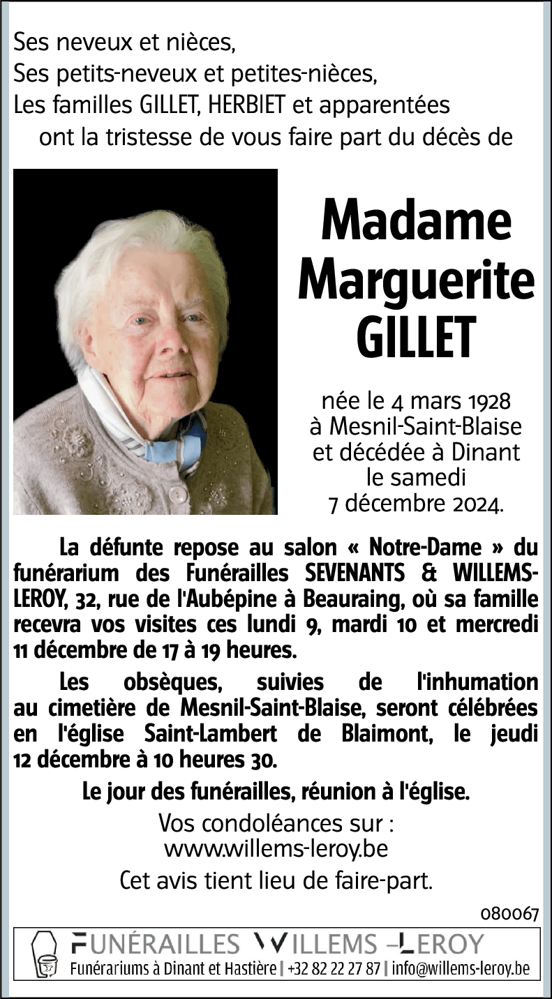 Marguerite GILLET