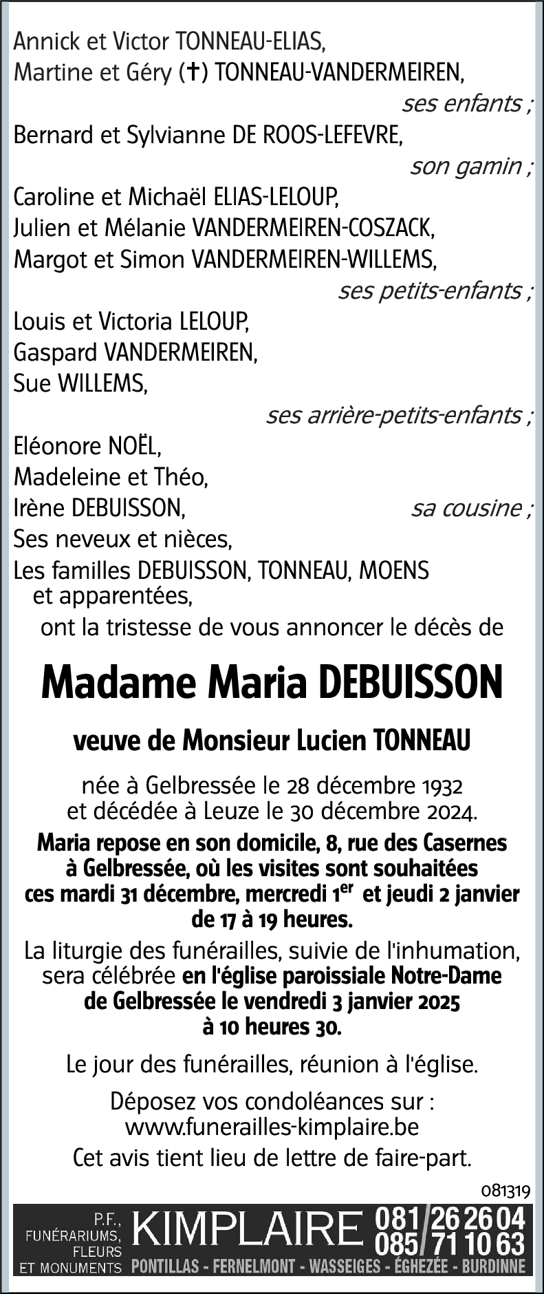 Maria DEBUISSON