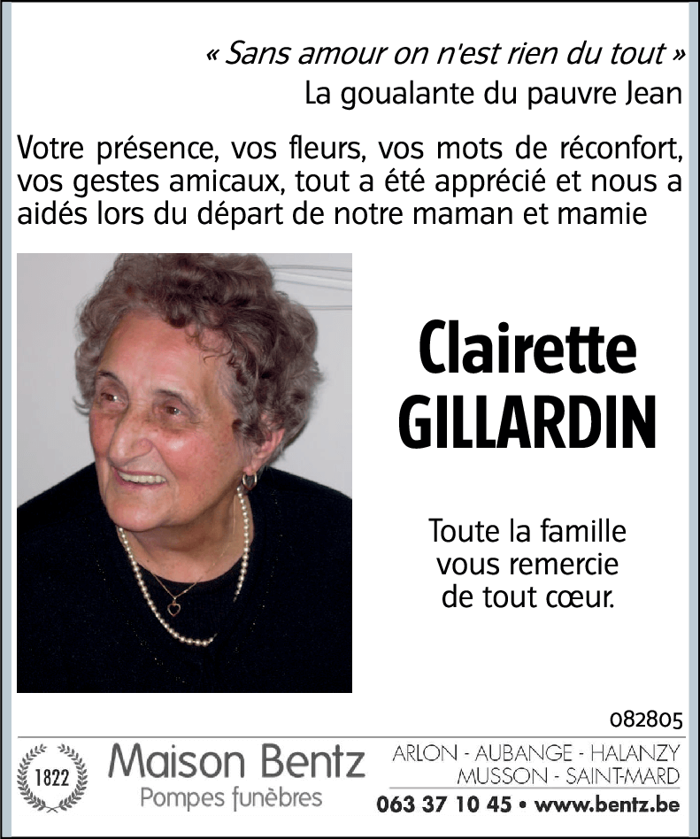 Clairette GILLARDIN