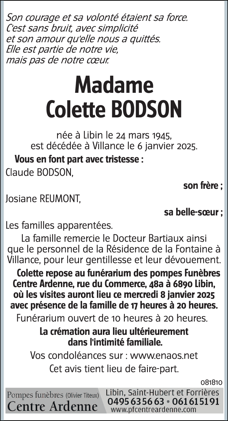 Colette BODSON