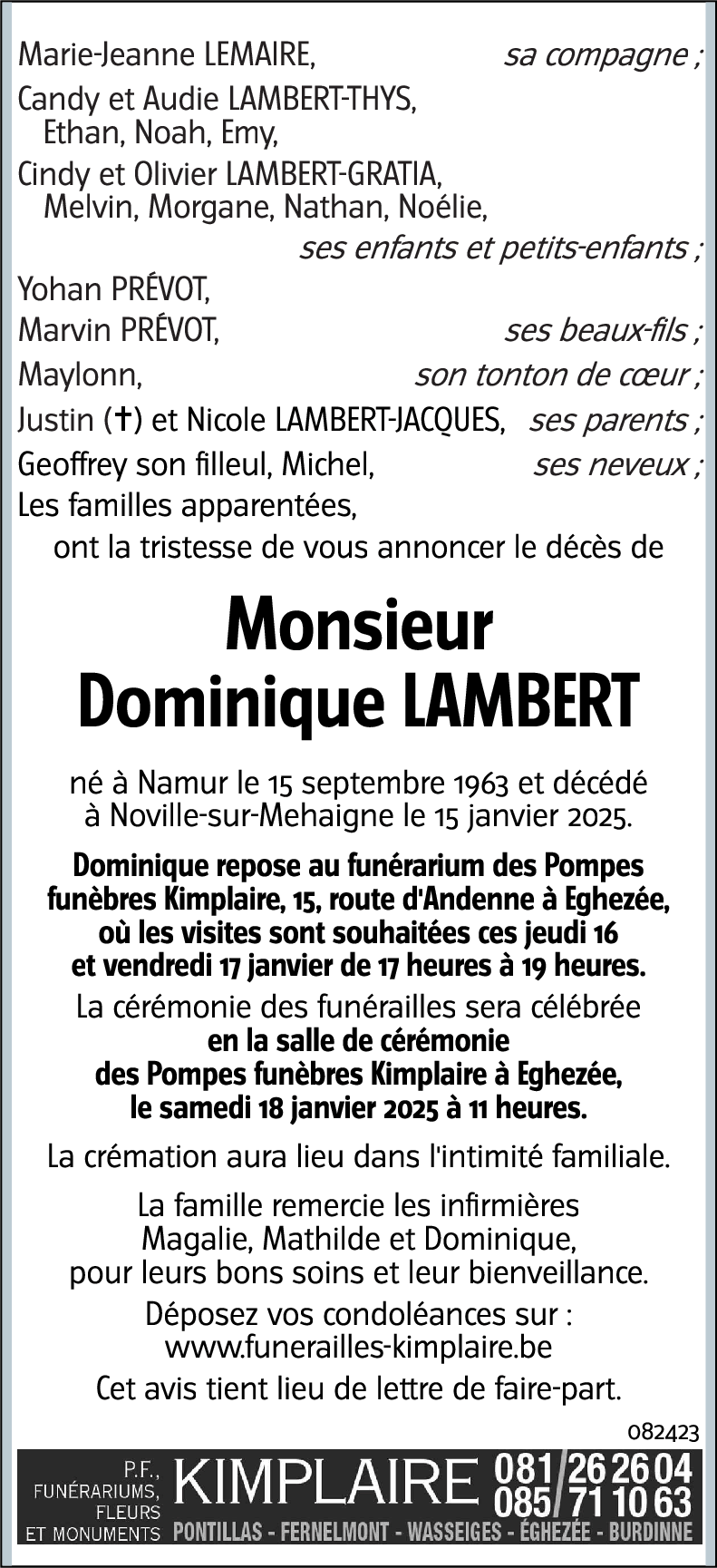 Dominique LAMBERT