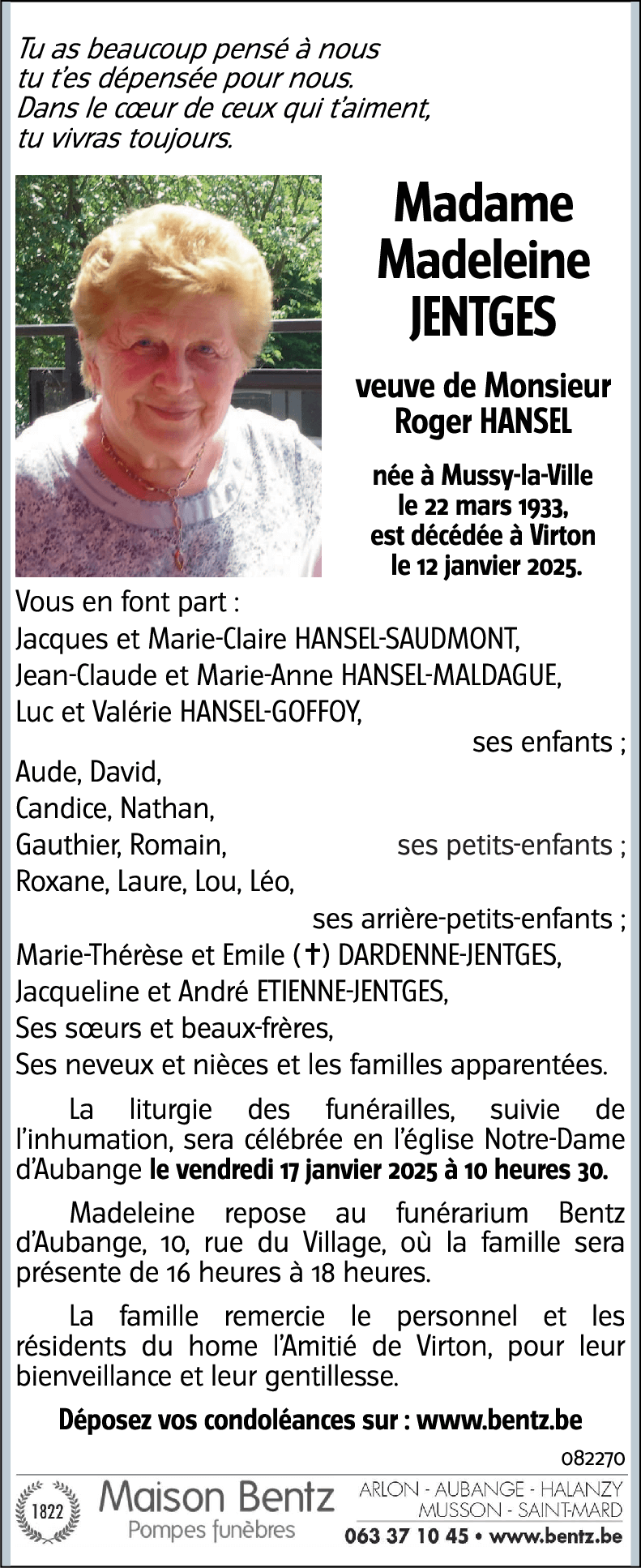 Madeleine JENTGES