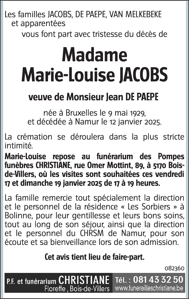 Marie-Louise JACOBS