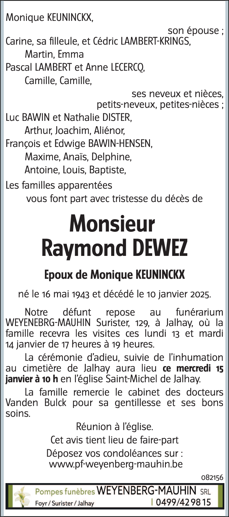 Raymond DEWEZ