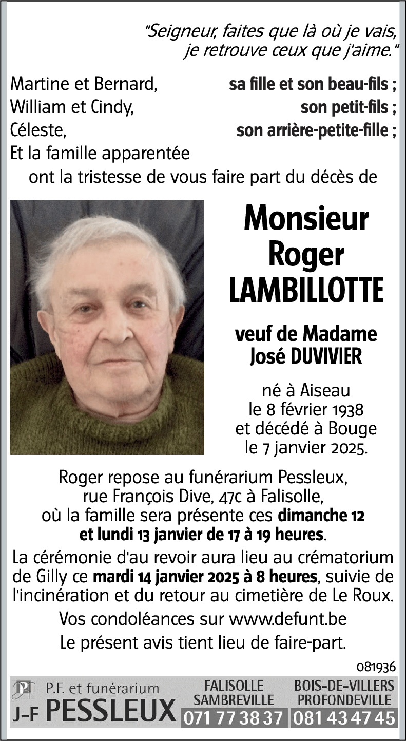 Roger LAMBILLOTTE