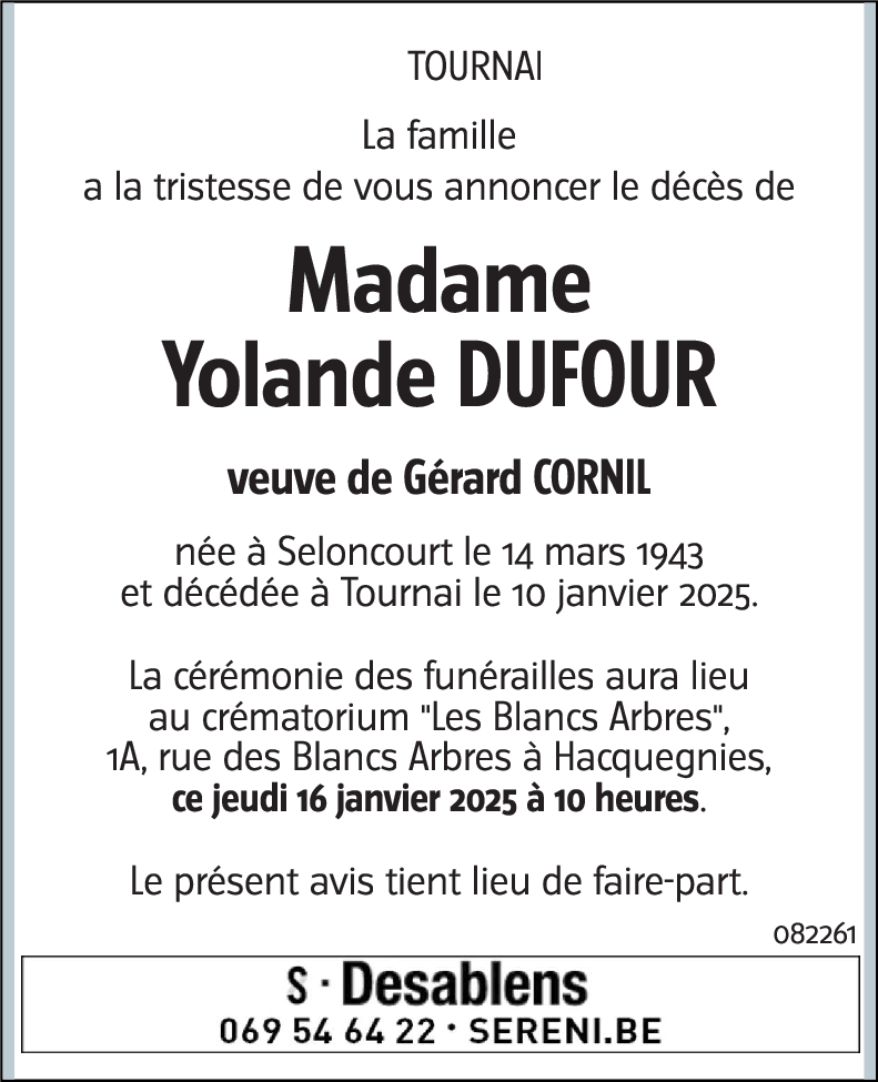 Yolande DUFOUR