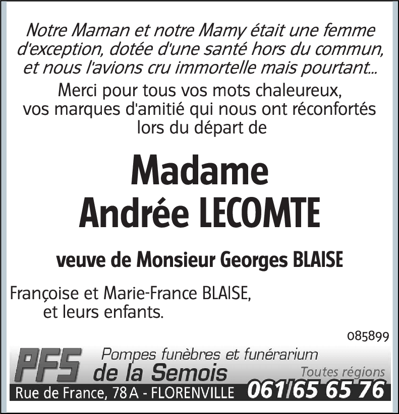 Andrée LECOMTE