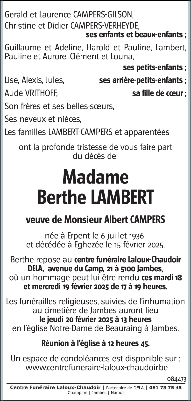 Berthe LAMBERT