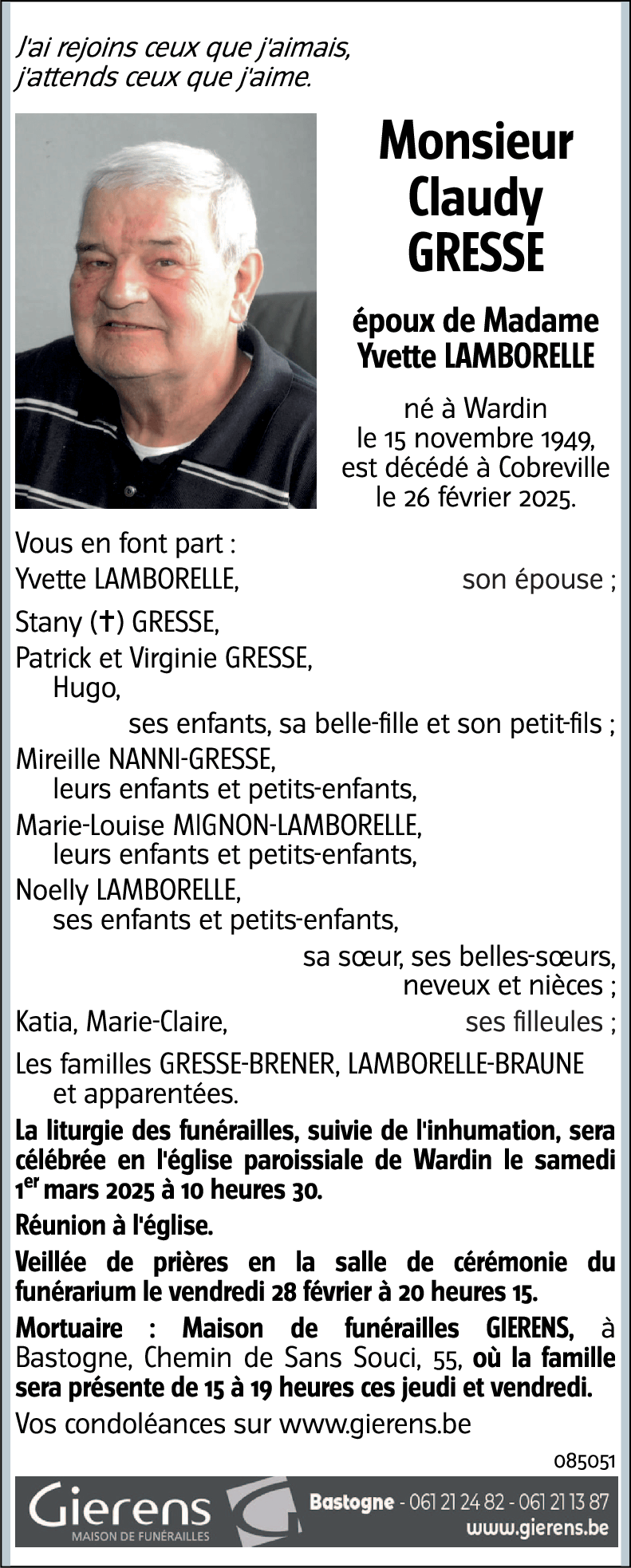 Claudy GRESSE