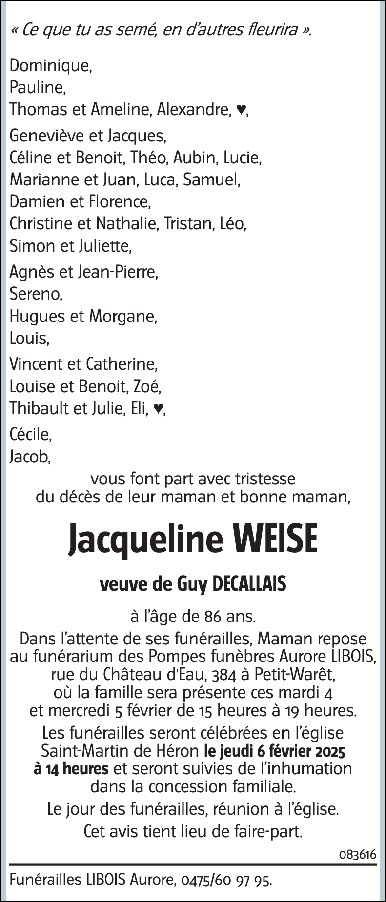 Jacqueline WEISE