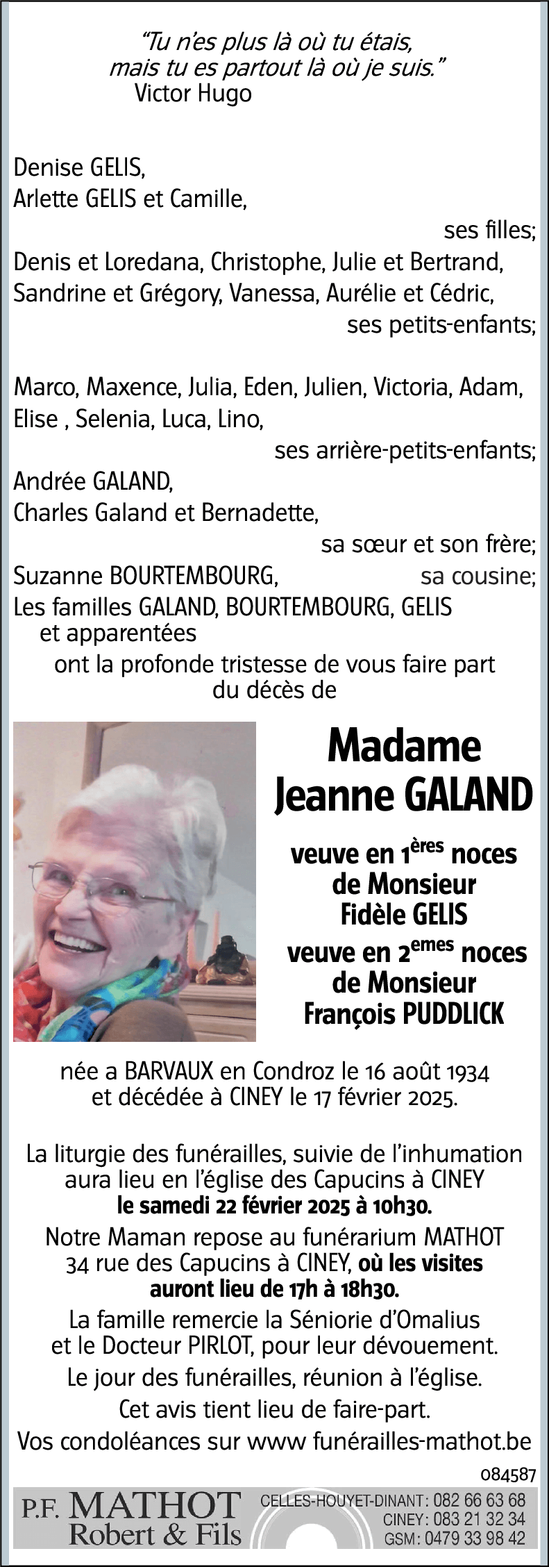 Jeanne GALAND